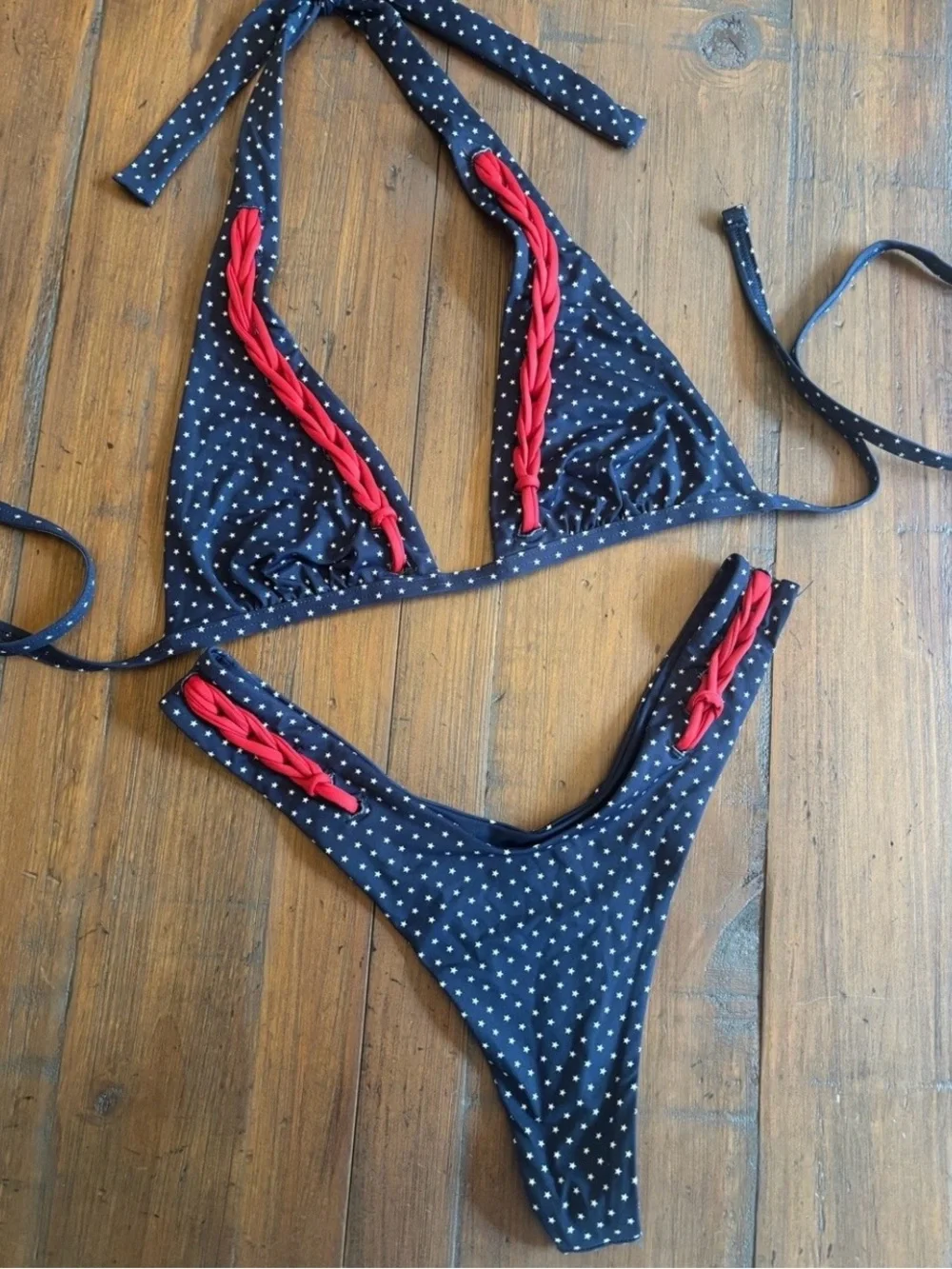 NWOT Frankie’s bikinis shooting stars bikini set